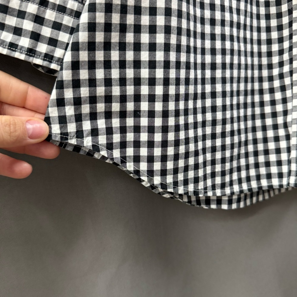 Ralph Lauren Size LP Black and White Plaid Women’s Shirt - Picture 5 of 8
